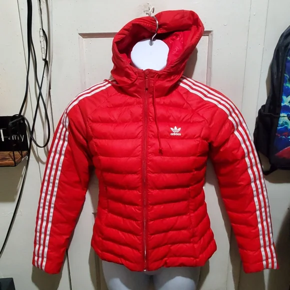 Adidas red and white originals puffer stylejacketM / US 8-10. Very good adidas - Picture 5 of 5